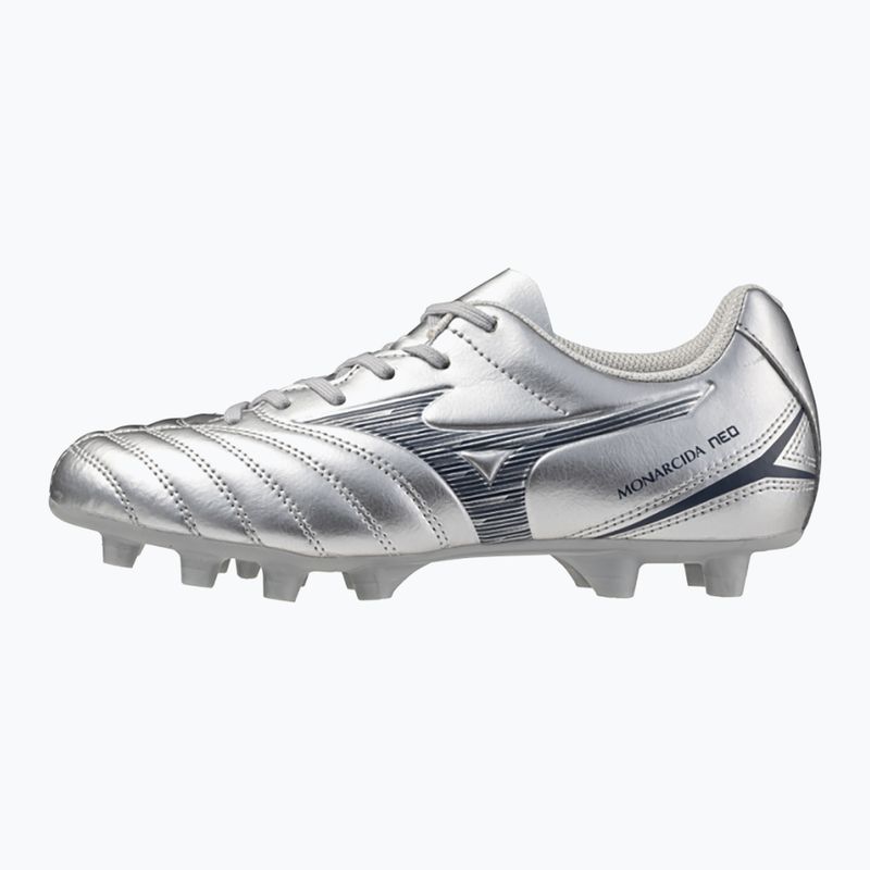 Încălțăminte de fotbal pentru copii Mizuno Monarcida Neo III Select Jr Md galaxy silver/8605 c/gold