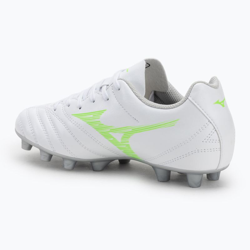 Încălțăminte de fotbal pentru copii Mizuno Monarcida Neo III Select Jr Md white/neon green 3