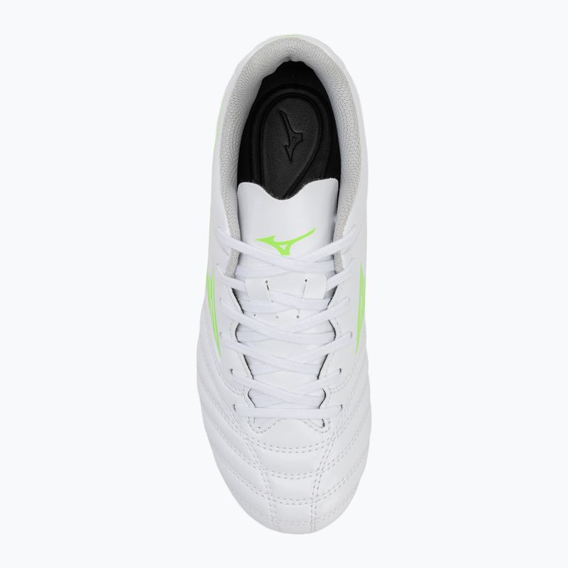 Încălțăminte de fotbal pentru copii Mizuno Monarcida Neo III Select Jr Md white/neon green 5