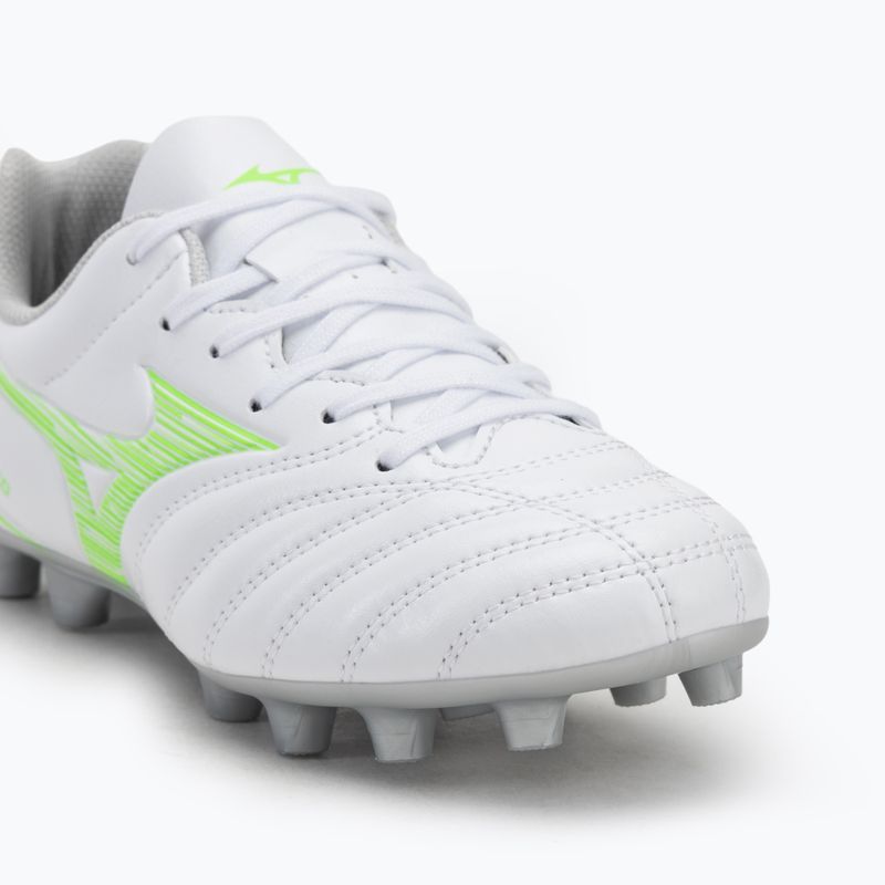 Încălțăminte de fotbal pentru copii Mizuno Monarcida Neo III Select Jr Md white/neon green 7