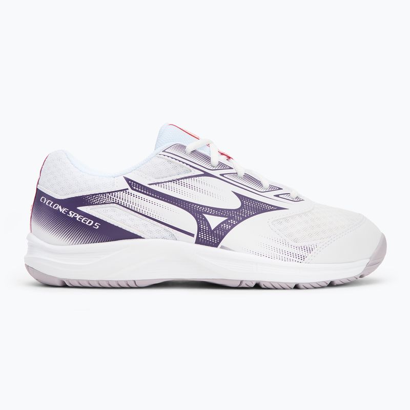 Încălțăminte de volei Mizuno Cyclone Speed 5 white/violet indigo/camellia rose 2