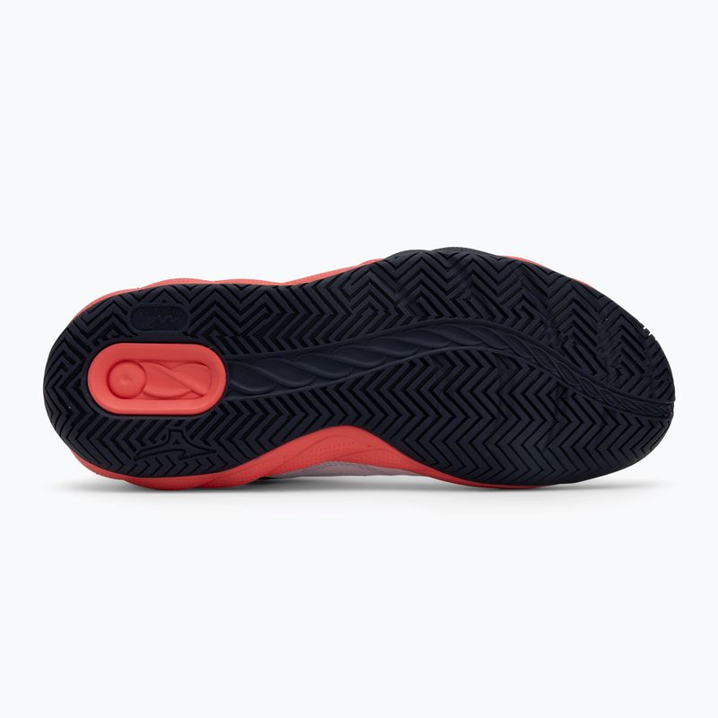 Încălțăminte de tenis pentru bărbați Mizuno Wave Enforce Court AC white/baritone blue/calypso coral 4