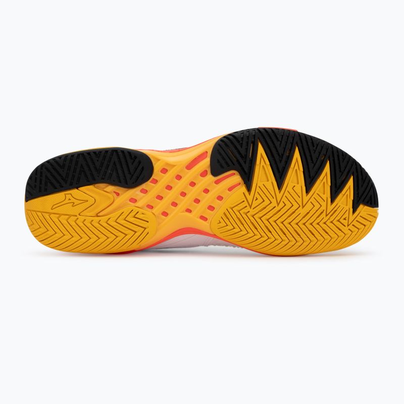 Încălțăminte de tenis pentru bărbați Mizuno Wave Exceed Tour 6 AC white/fiery coral 2/citrus 4