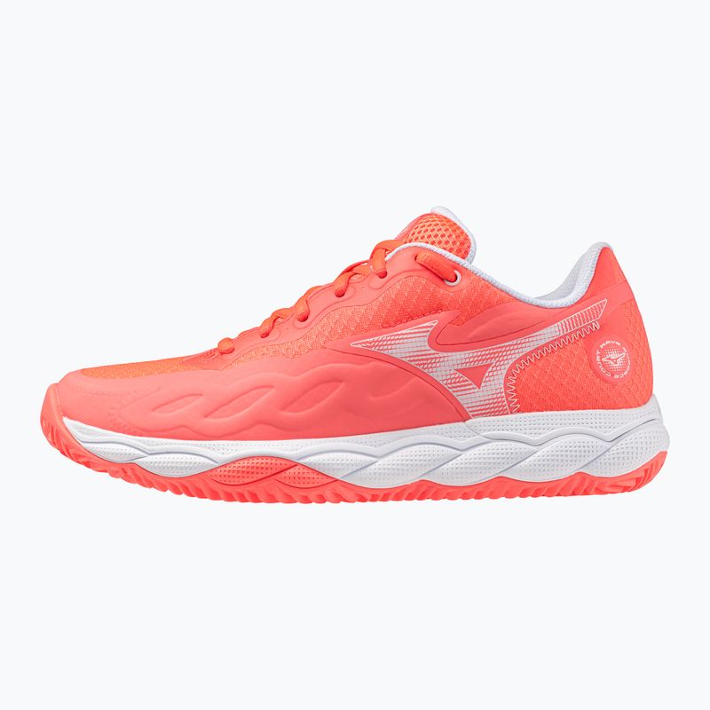 Încălțăminte de tenis pentru femei Mizuno Wave Enforce Court CC W calypso coral/white/barely pink 8