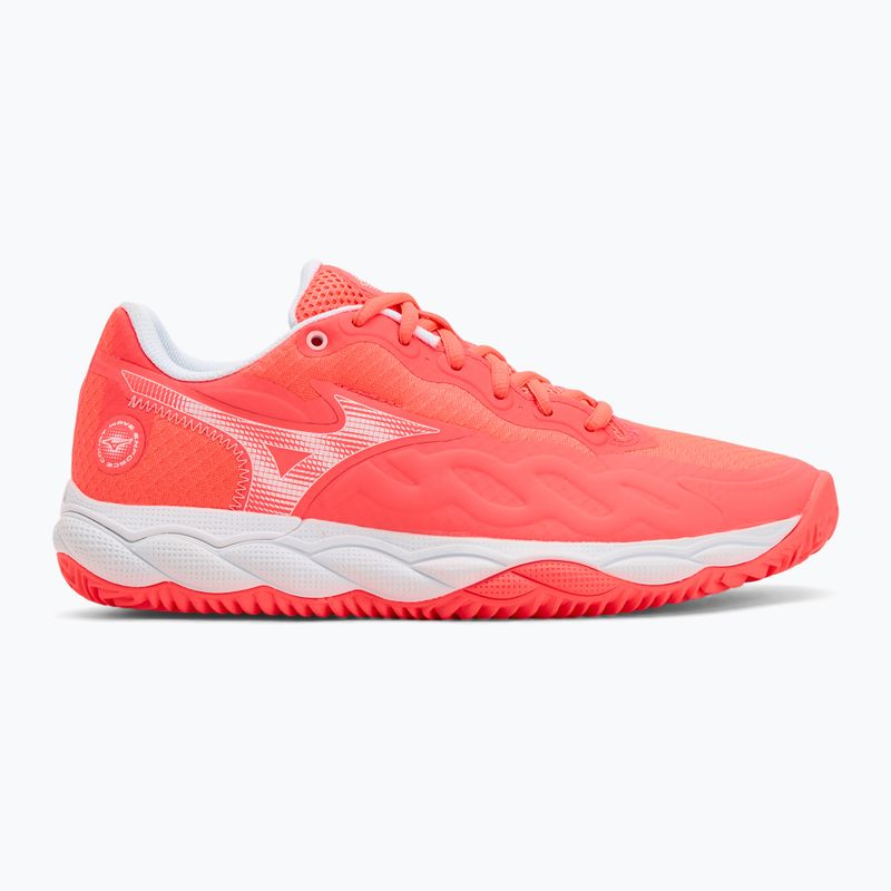 Încălțăminte de tenis pentru femei Mizuno Wave Enforce Court CC W calypso coral/white/barely pink 2