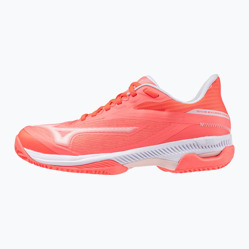Încălțăminte de tenis pentru femei Mizuno Wave Exceed Court CC W calypso coral/white/barely pink 8