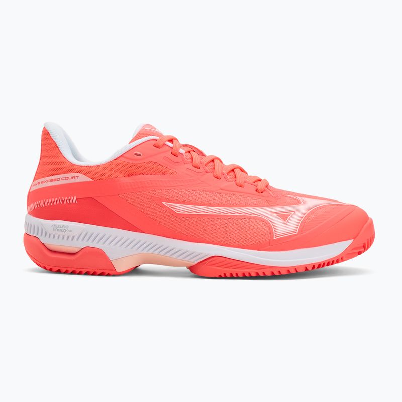 Încălțăminte de tenis pentru femei Mizuno Wave Exceed Court CC W calypso coral/white/barely pink 2