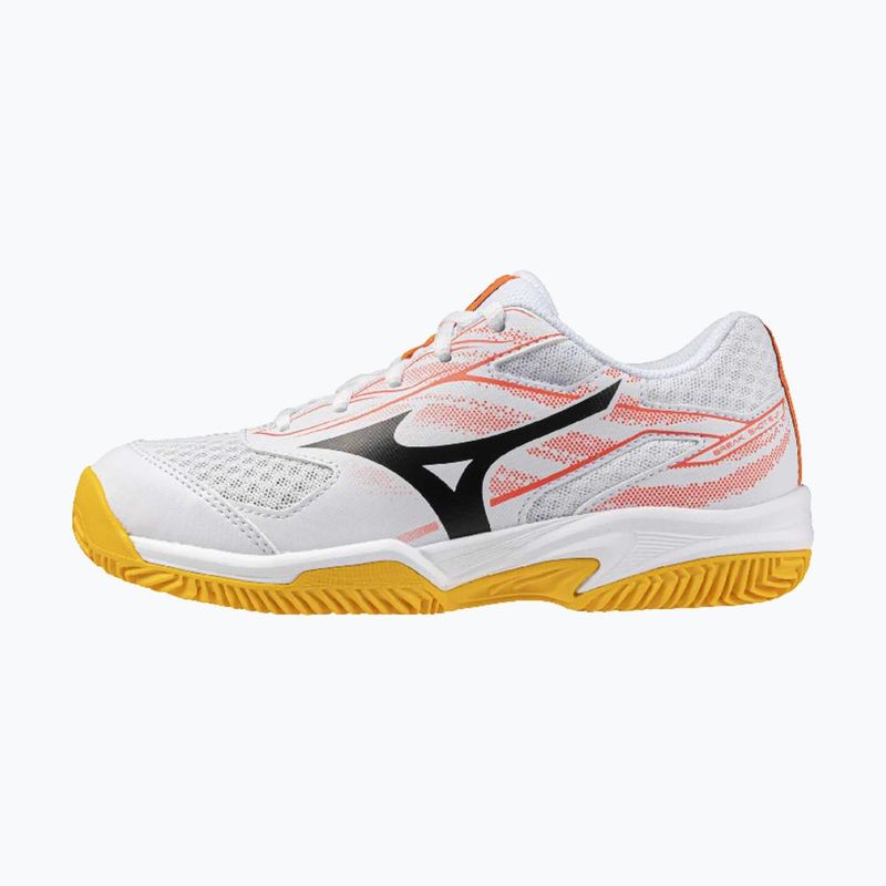 Încălțăminte de tenis pentru copii Mizuno Break Shot 5 Jr CC white/calypso coral/citrus 8