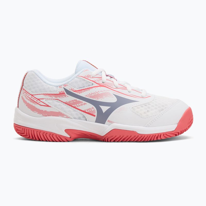 Încălțăminte de tenis pentru copii Mizuno Break Shot 5 Jr CC white/blue granite/calypso coral 2