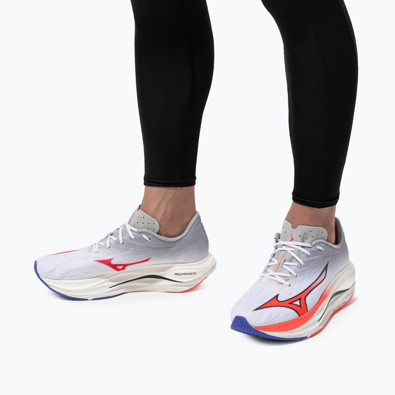 Încălțăminte de alergare pentru bărbați  Mizuno Wave Rebellion Flash 3 white/fiery coral 2/iris bloom 10