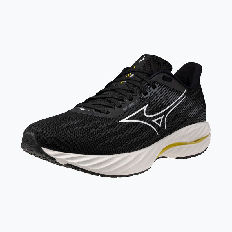 Încălțăminte de alergare pentru bărbați  Mizuno Wave Inspire 21 black/white/vibrant yellow 10