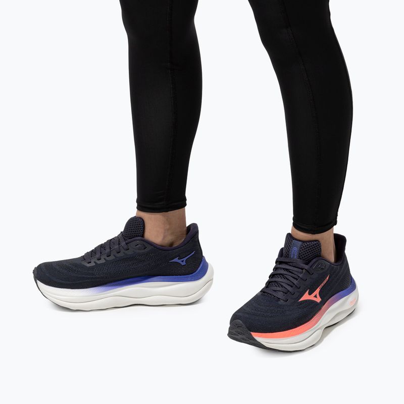 Încălțăminte de alergare pentru femei  Mizuno Wave Sky 9 odyssey gray/striking coral/iris bloom 10