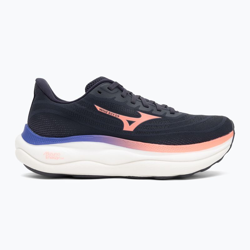 Încălțăminte de alergare pentru femei Mizuno Wave Sky 9 odyssey gray/striking coral/iris bloom 2