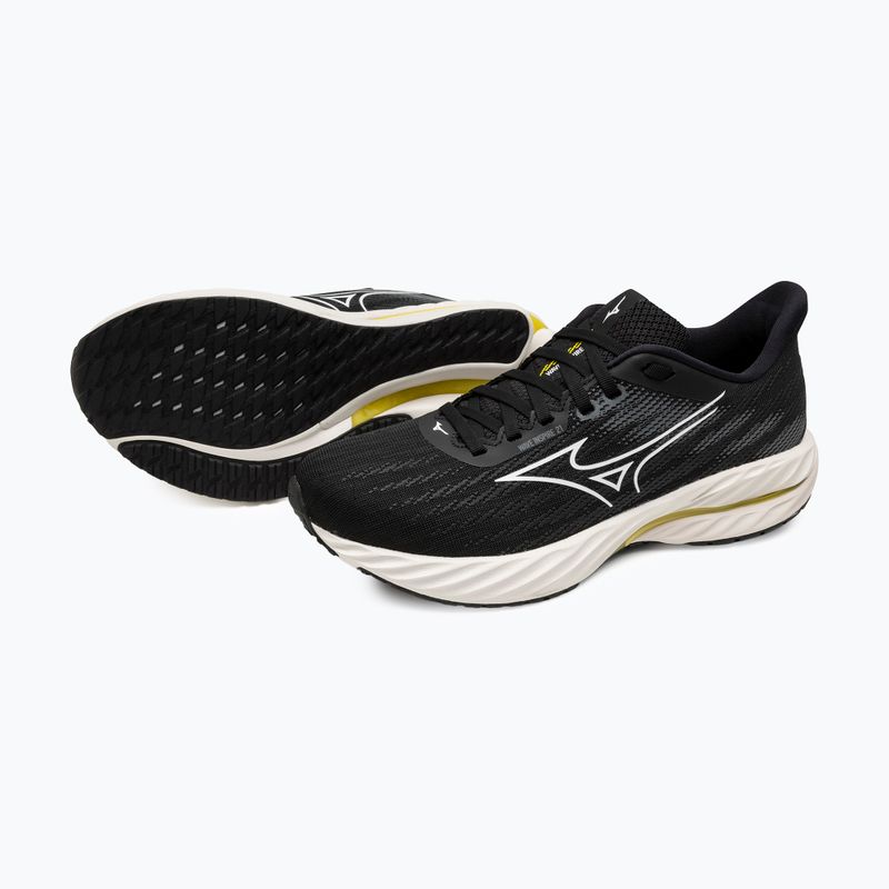 Încălțăminte de alergare pentru femei  Mizuno Wave Inspire 21 black/white/vibrant yellow 9