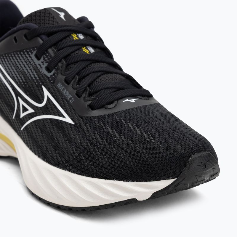 Încălțăminte de alergare pentru femei  Mizuno Wave Inspire 21 black/white/vibrant yellow 7