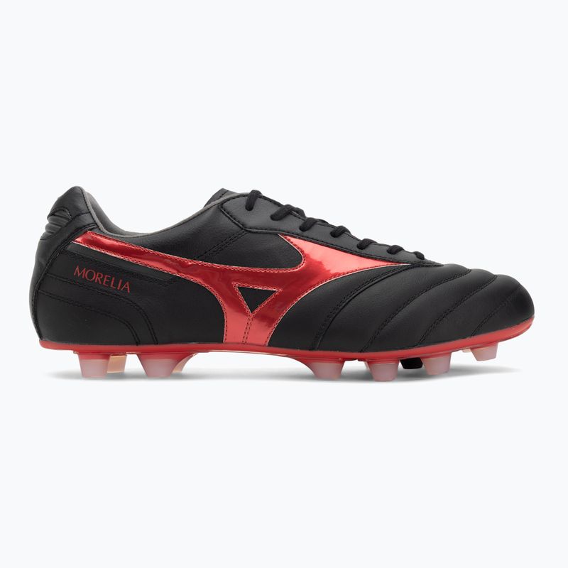 Încălțăminte de fotbal pentru bărbați Mizuno Morelia II Elite FG black/morelia 40th red/black sand 2