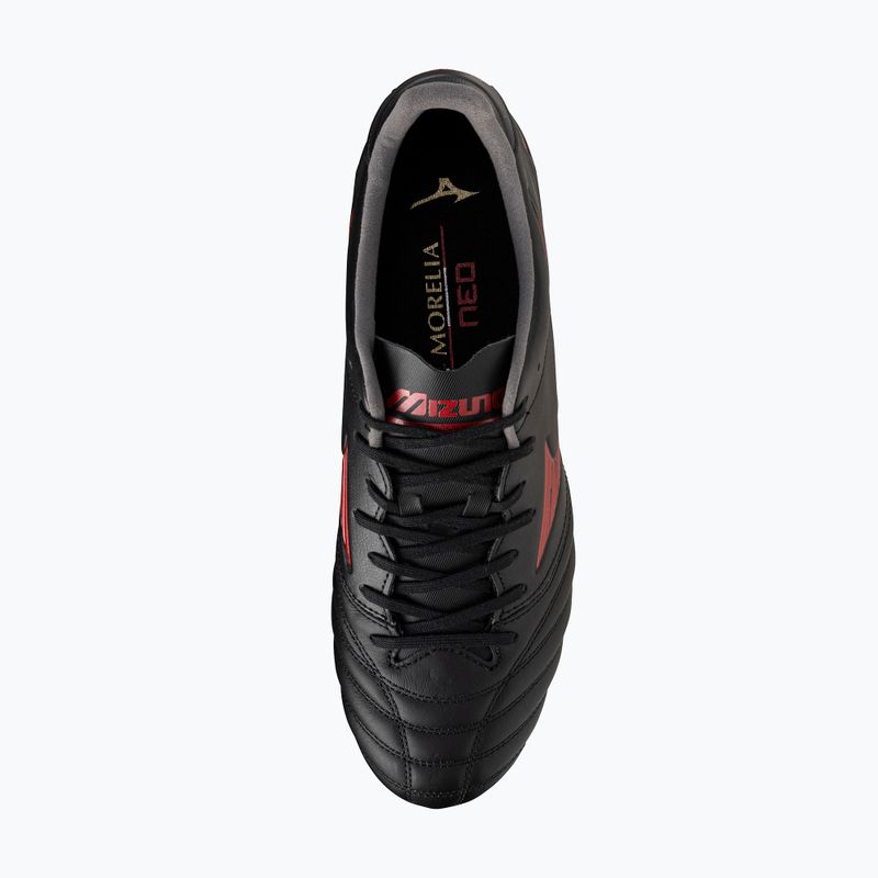Încălțăminte de fotbal pentru bărbați Mizuno Morelia Neo IV Pro MD black/morelia 40th red/black 12