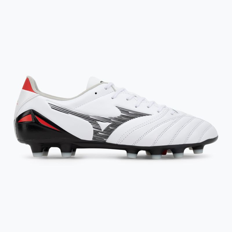 Încălțăminte de fotbal pentru bărbați Mizuno Morelia Neo IV Pro MD white/black/chinese red 2