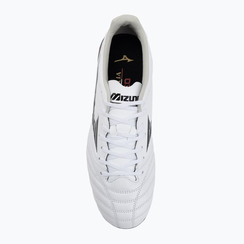 Încălțăminte de fotbal pentru bărbați Mizuno Morelia Neo IV Pro MD white/black/chinese red 5