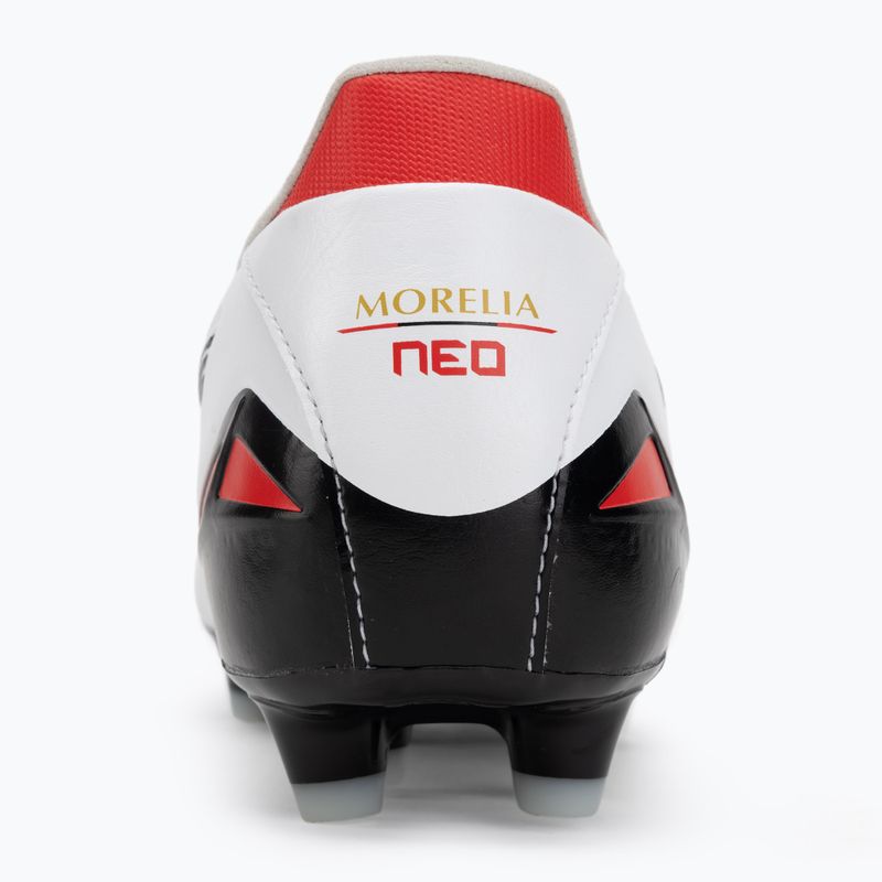 Încălțăminte de fotbal pentru bărbați Mizuno Morelia Neo IV Pro MD white/black/chinese red 6