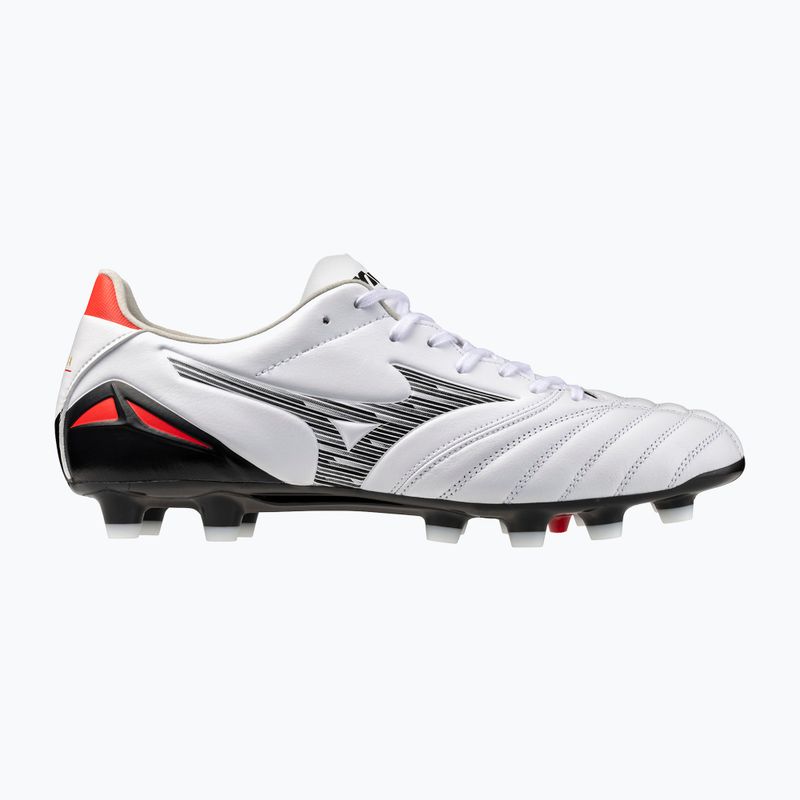 Încălțăminte de fotbal pentru bărbați Mizuno Morelia Neo IV Pro MD white/black/chinese red 8