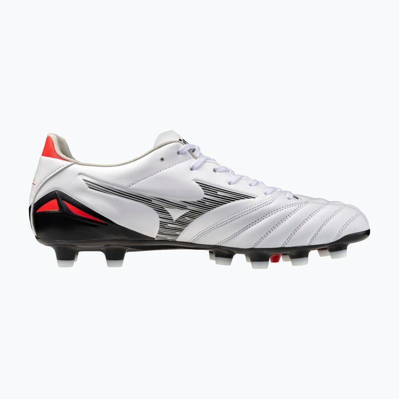 Încălțăminte de fotbal pentru bărbați Mizuno Morelia Neo IV Pro MD white/black/chinese red 9