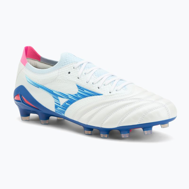 Ghete de fotbal pentru bărbați Mizuno Morelia Neo IV β Japan Fg white/tanager turquoise/pink tetra