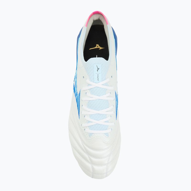 Ghete de fotbal pentru bărbați Mizuno Morelia Neo IV β Japan Fg white/tanager turquoise/pink tetra 5