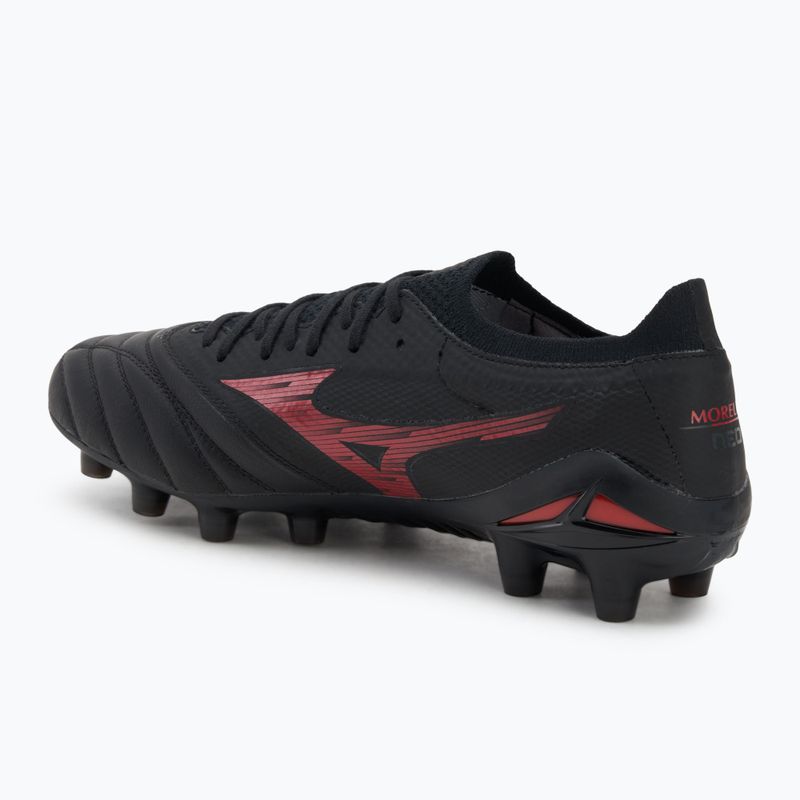 Încălțăminte de fotbal pentru bărbați Mizuno Morelia Neo IV Β Elite MD black/morelia 40th red/black 3