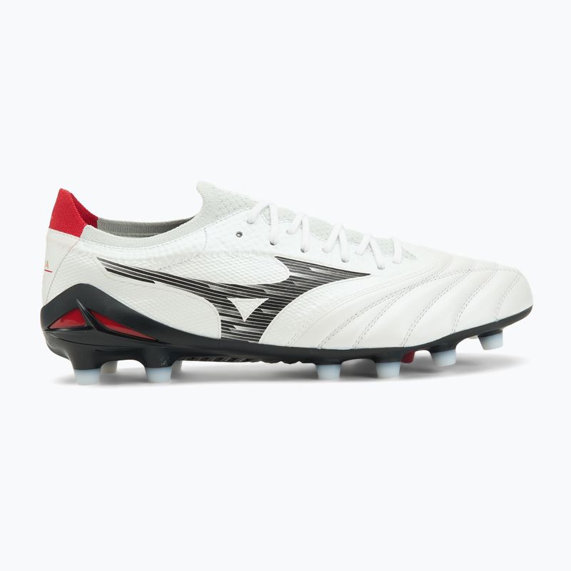 Încălțăminte de fotbal pentru bărbați Mizuno Morelia Neo IV Β Elite MD white/black/chinese red 2