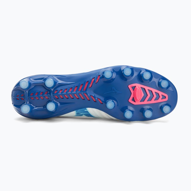 Încălțăminte de fotbal pentru bărbați Mizuno Morelia Neo IV Β Elite MD white/tanager turquoise/pink tetra 4