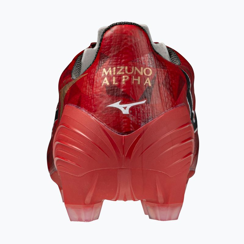 Încălțăminte de fotbal pentru bărbați Mizuno α II Pro Md morelia 40th red/black/gold 3