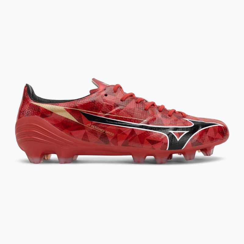 Încălțăminte de fotbal pentru bărbați Mizuno α II Pro Md morelia 40th red/black/gold 2
