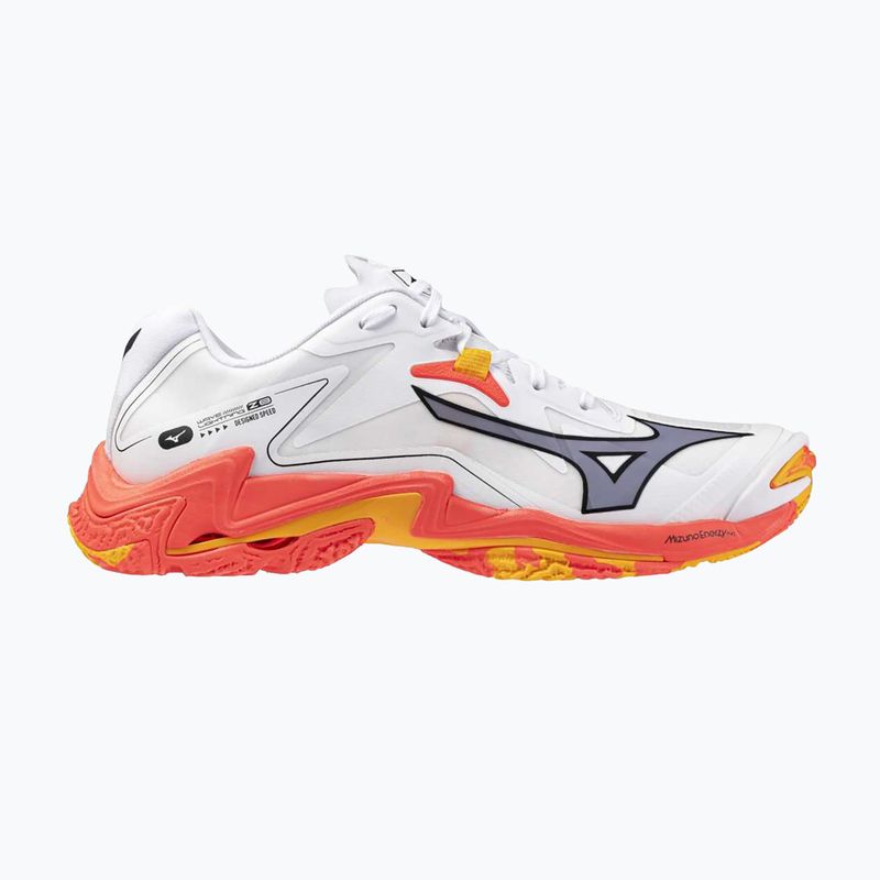 Încălțăminte de volei Mizuno Wave Lightning Z8 white/fiery coral 2/citrus