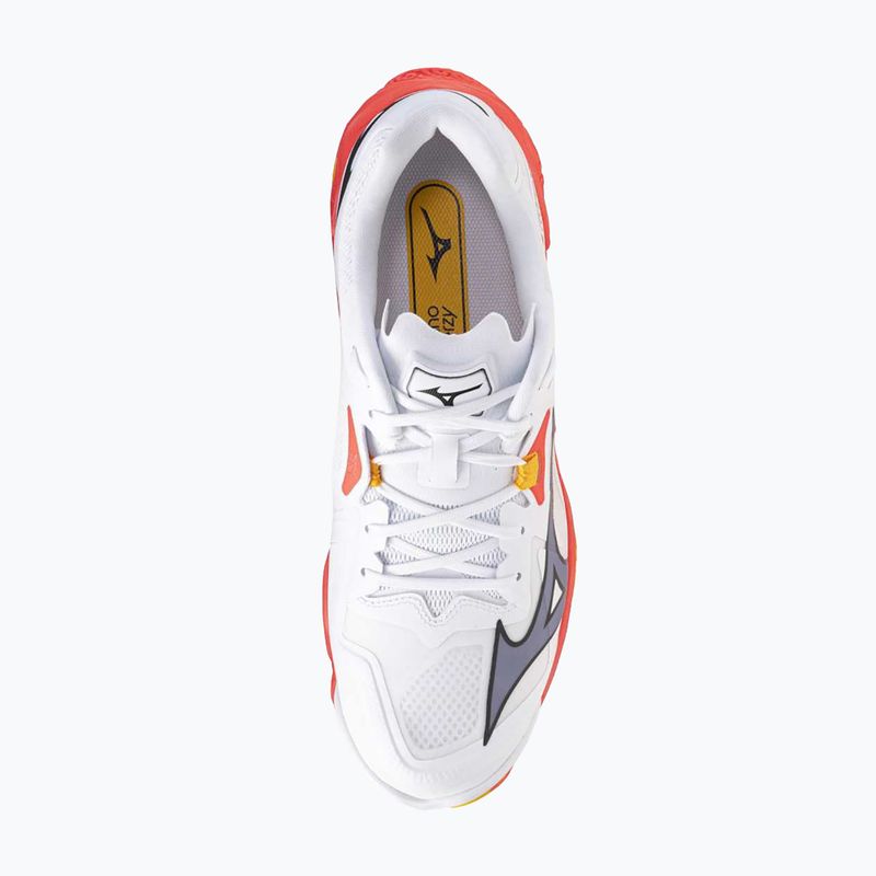 Încălțăminte de volei Mizuno Wave Lightning Z8 white/fiery coral 2/citrus 5