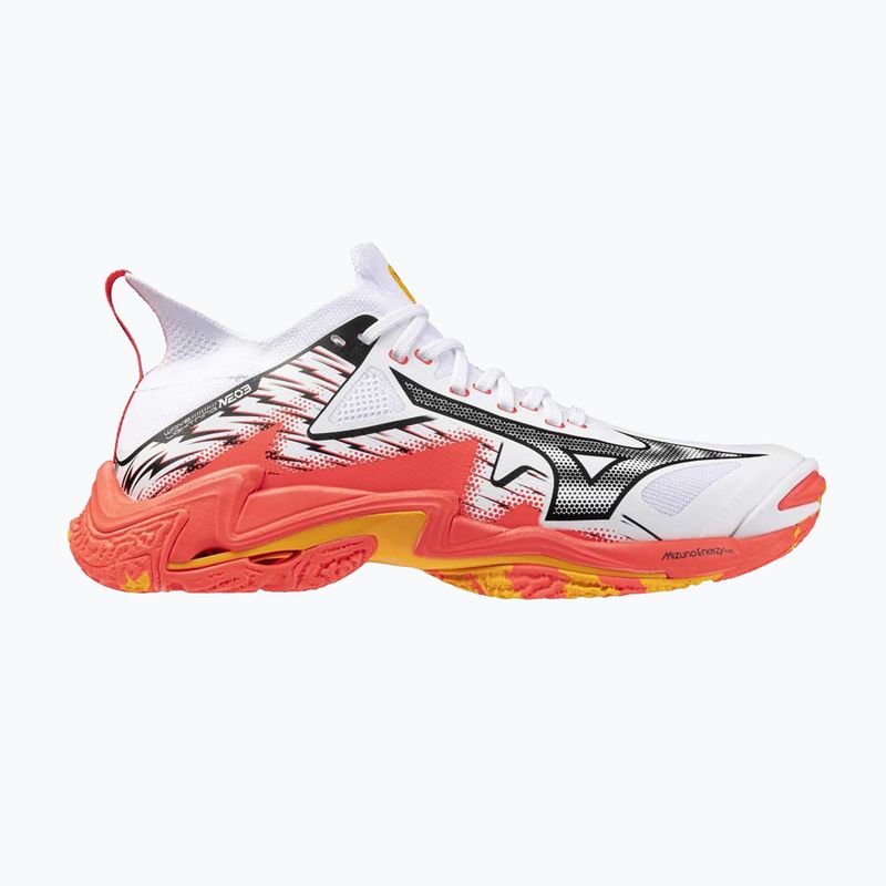 Încălțăminte de voleiMizuno Wave Lightning Neo 3 white/fiery coral 2/citrus 8