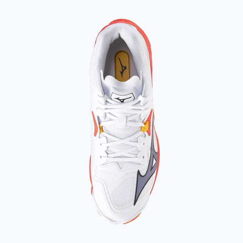 Încălțăminte de voleiMizuno Wave Lightning Z8 Mid white/fiery coral 2/citrus 5
