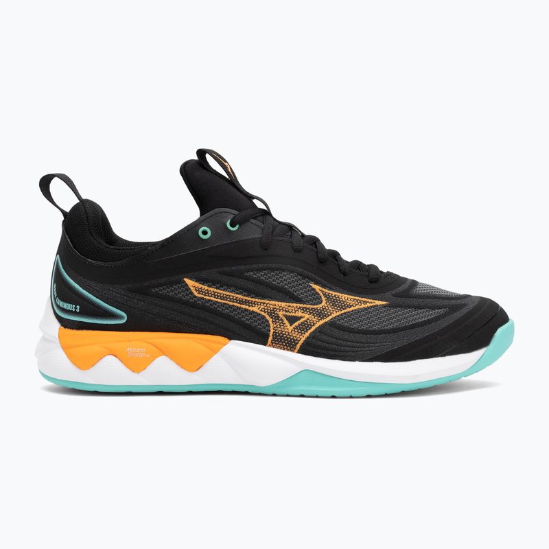 Încălțăminte de volei Mizuno Wave Luminous 3 black/tangelo/ice green 2