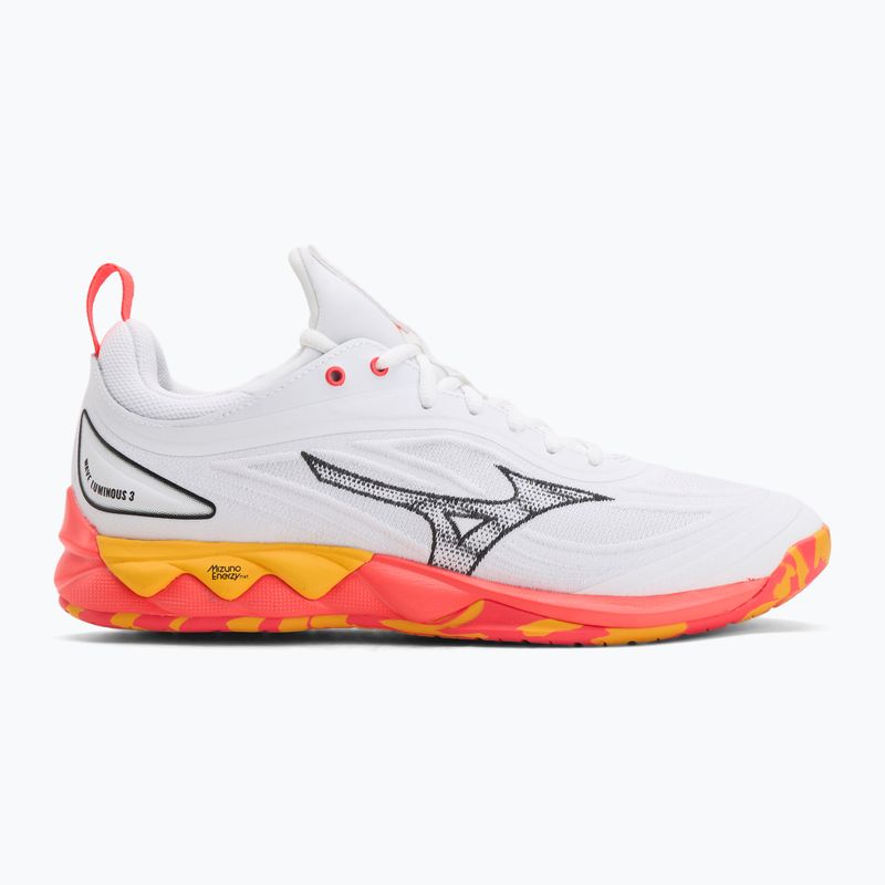 Încălțăminte de volei Mizuno Wave Luminous 3 white/fiery coral 2/citrus 2