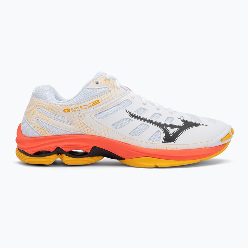 Încălțăminte de volei Mizuno Wave Voltage 2 white/fiery coral 2/citrus 2