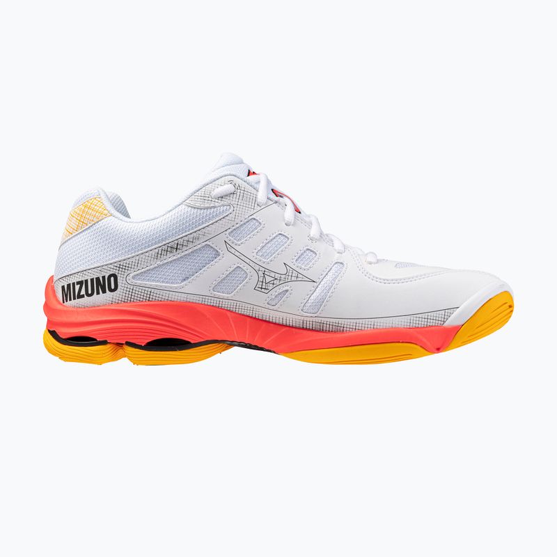 Încălțăminte de volei Mizuno Wave Voltage 2 white/fiery coral 2/citrus 2