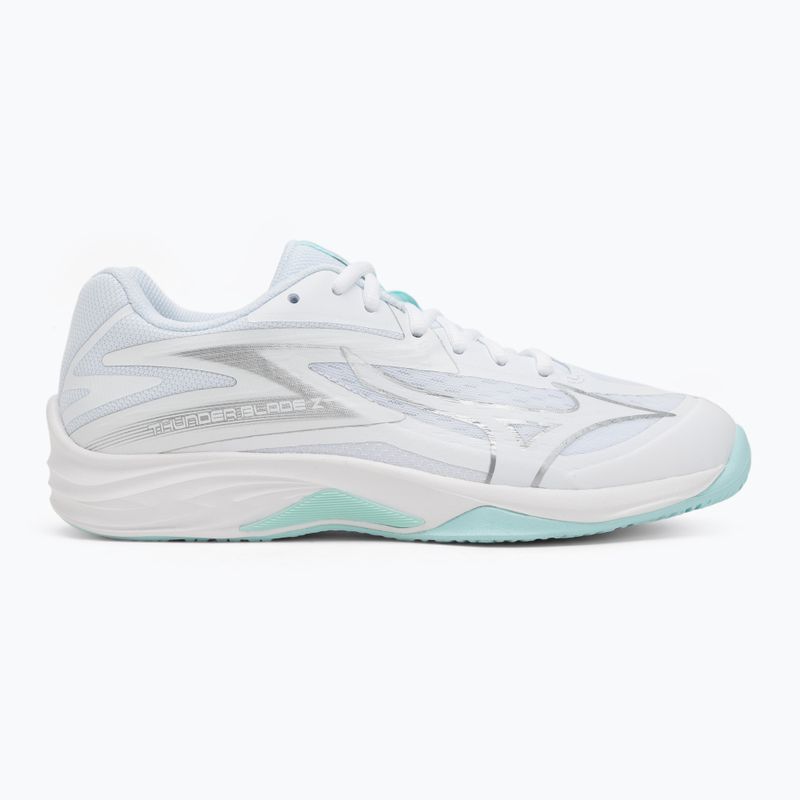 Încălțăminte de volei pentru femei Mizuno Thunder Blade Z white/blue tint 2
