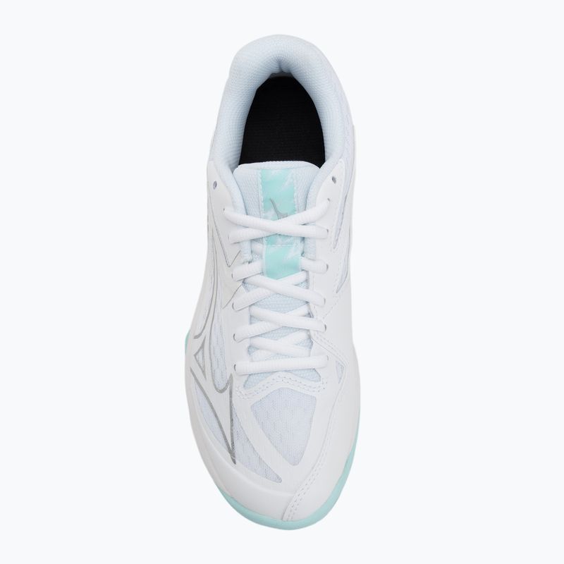 Încălțăminte de volei pentru femei Mizuno Thunder Blade Z white/blue tint 5