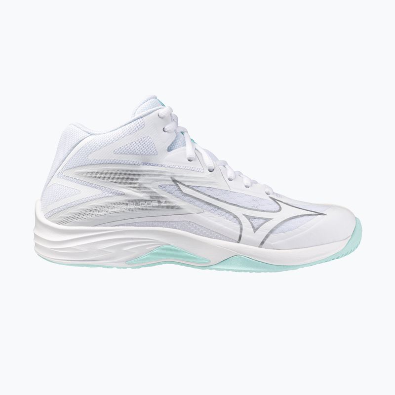 Încălțăminte de volei pentru femei Mizuno Thunder Blade Z Mid white/blue tint 8