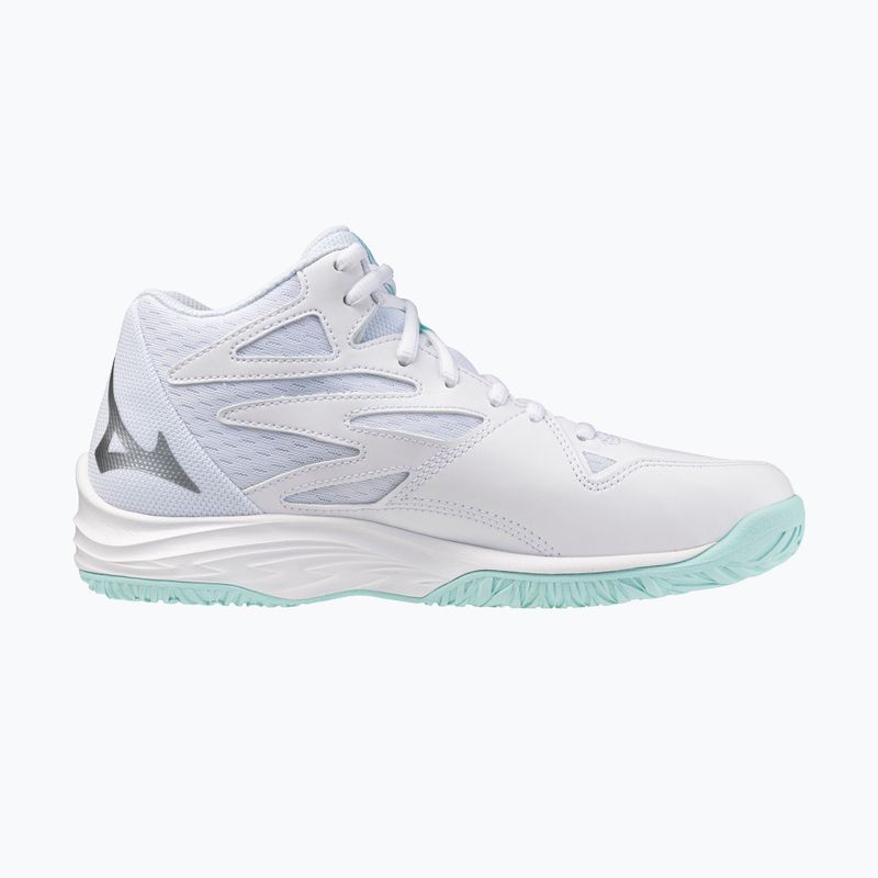 Încălțăminte de volei pentru femei Mizuno Thunder Blade Z Mid white/blue tint 9