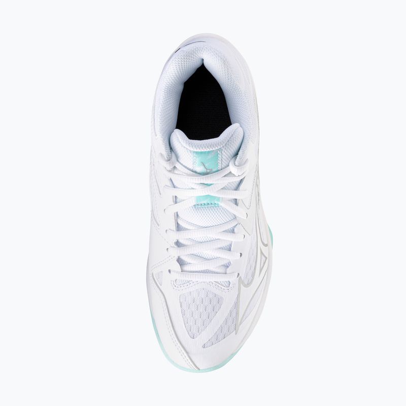 Încălțăminte de volei pentru femei Mizuno Thunder Blade Z Mid white/blue tint 12