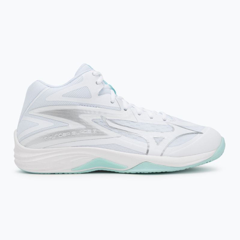 Încălțăminte de volei pentru femei Mizuno Thunder Blade Z Mid white/blue tint 2