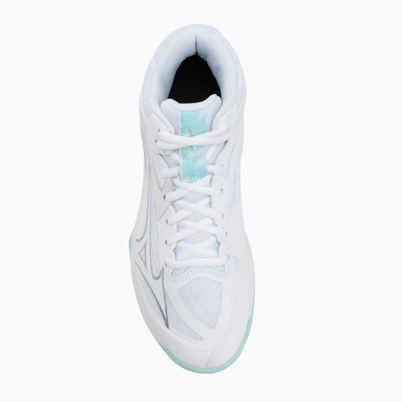 Încălțăminte de volei pentru femei Mizuno Thunder Blade Z Mid white/blue tint 5