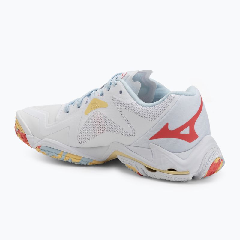 Încălțăminte de volei pentru femei Mizuno Wave Lightning Z8 white/calypso coral/pale banan 3