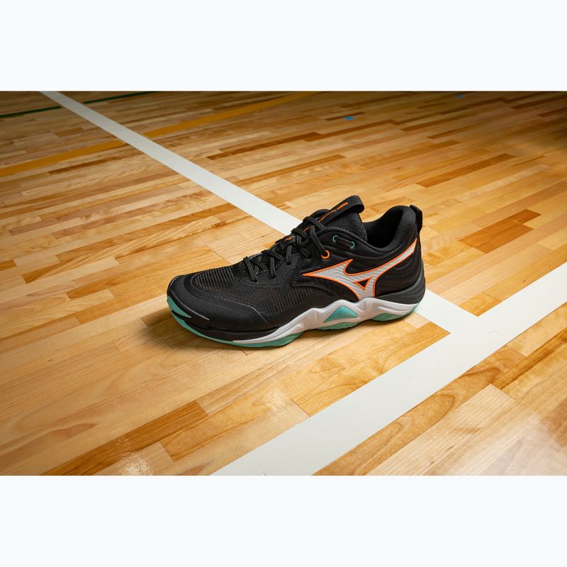 Încălțăminte de volei Mizuno Wave Momentum Elite black/tangelo/ice green 9